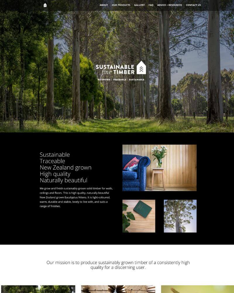 Sustainable Fine Timber Website